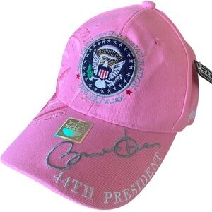 🆕 President Barack Obama Inauguration Pink Hat 2009 44th Embroidered Patch